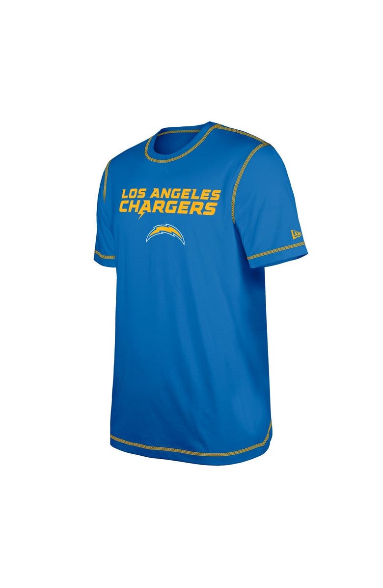 New Era Men's New Era  Blue Los Angeles Chargers Third Down Puff Print T-Shirt, Alternate, color, Blue