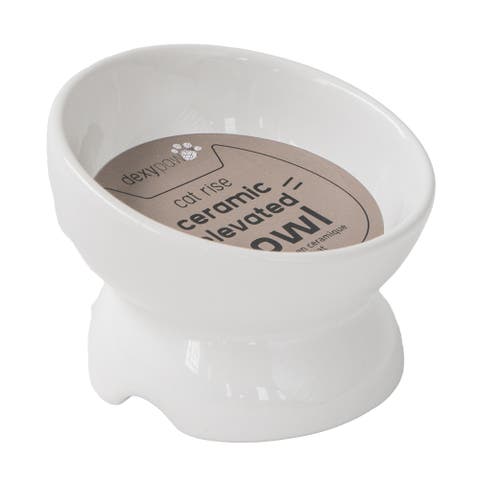 Elevated Ceramic Bowl For Cats 7oz Capacity