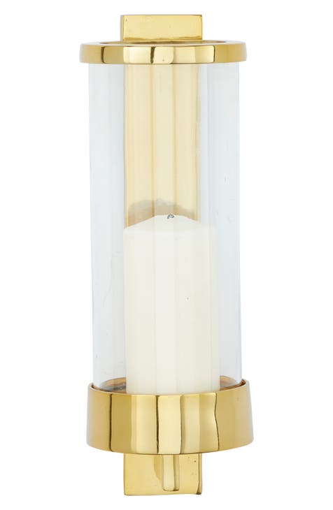 Goldtone Aluminum Contemporary Wall Sconce