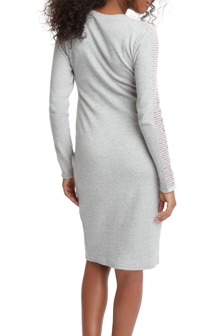 Maternity Sweatshirt Dress, Alternate, color, GREY