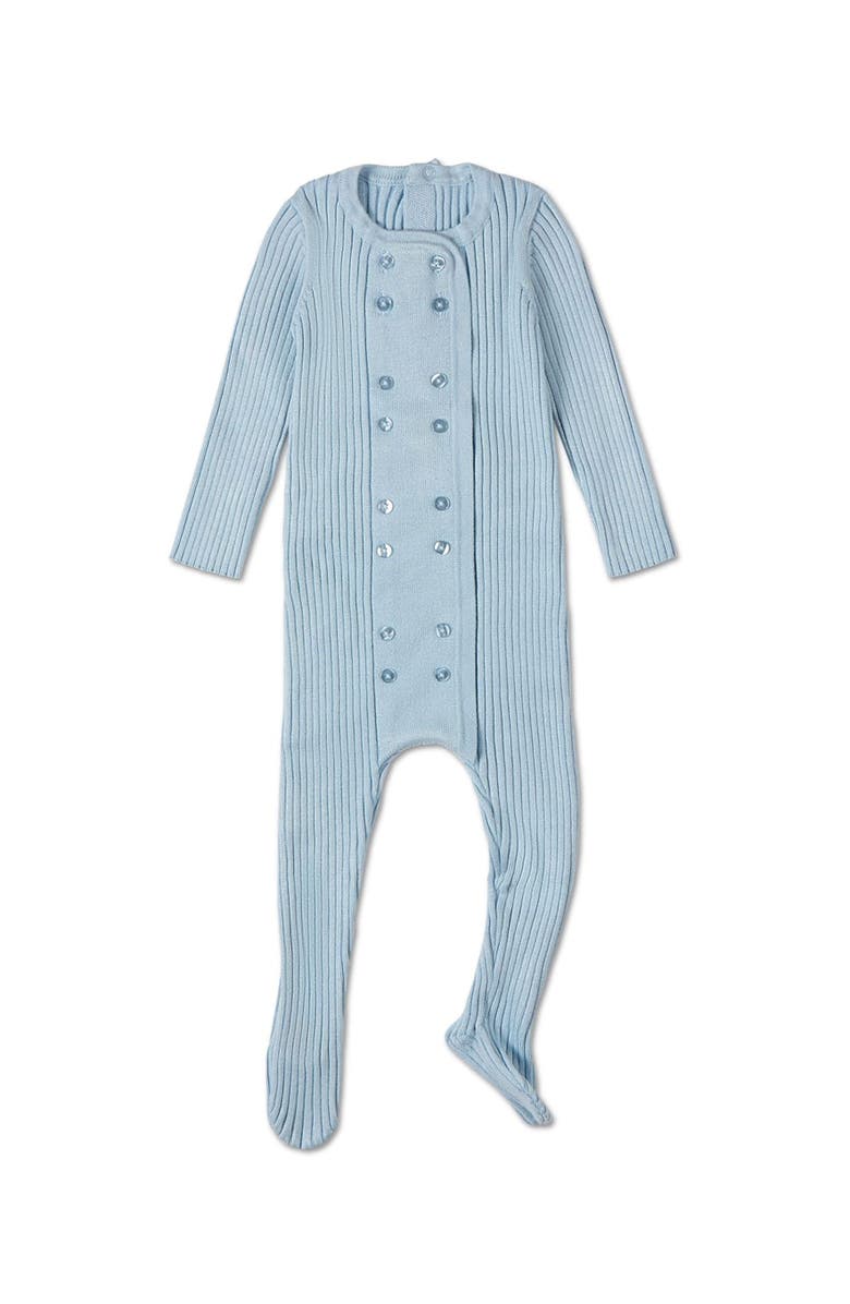 MiniMoi Sweater Rib Footie, Main, color, Blue