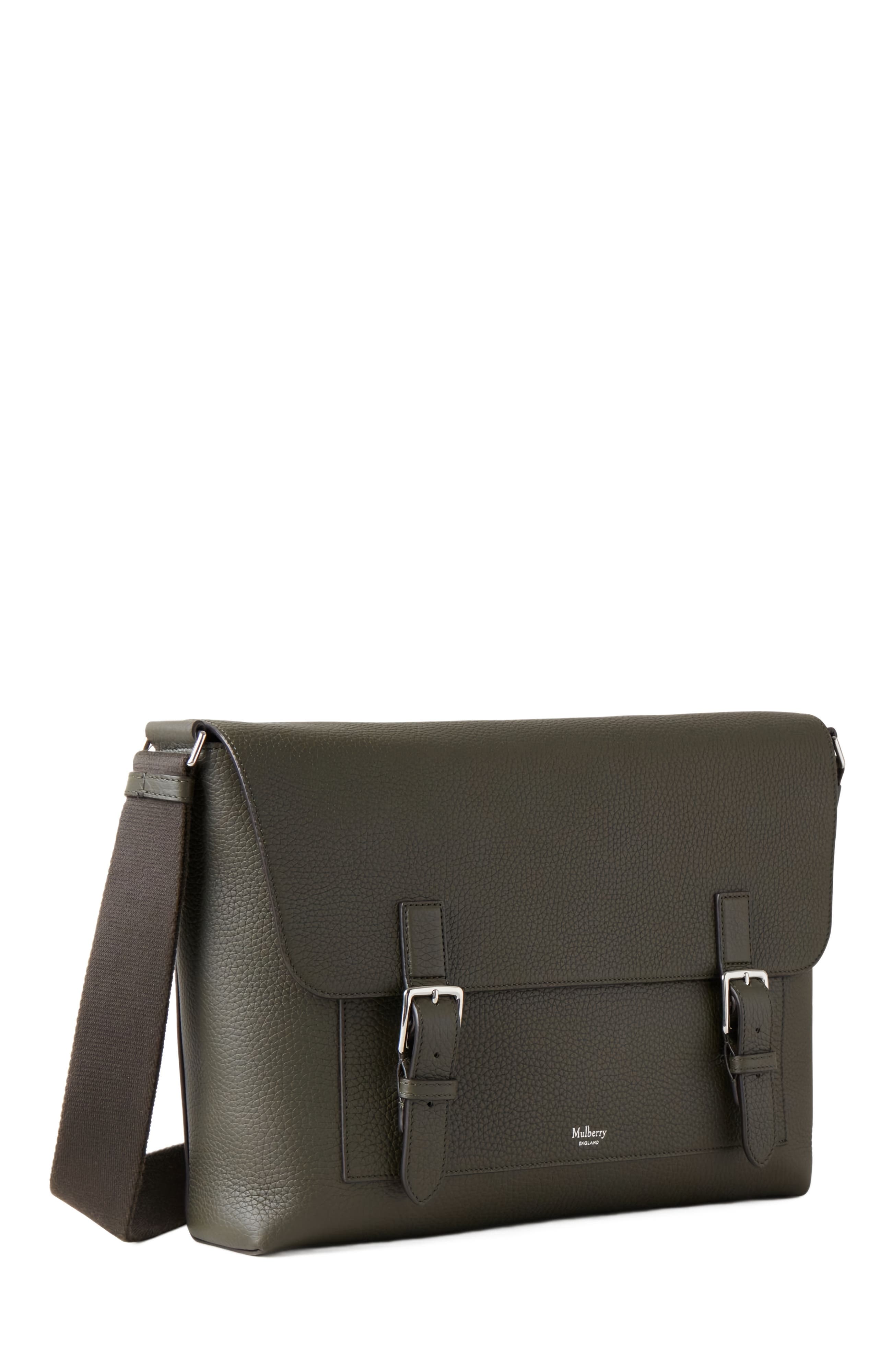 Mulberry Chiltern Leather Crossbody Messenger, Alternate, color, Dark Green