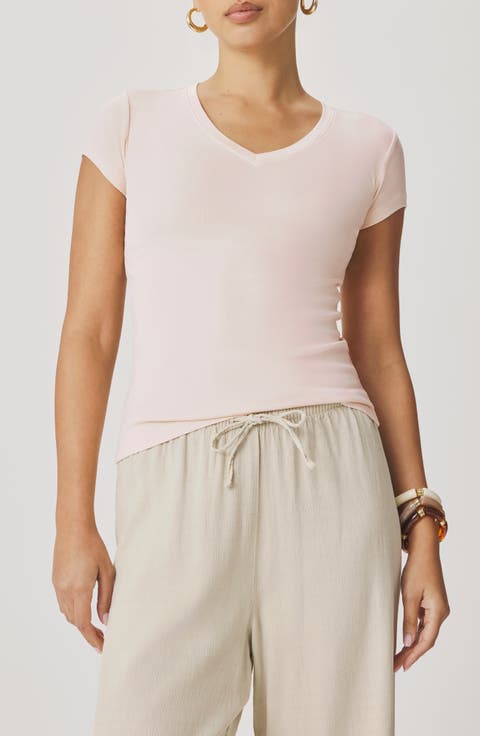 Josie Stretch V-Neck T-Shirt