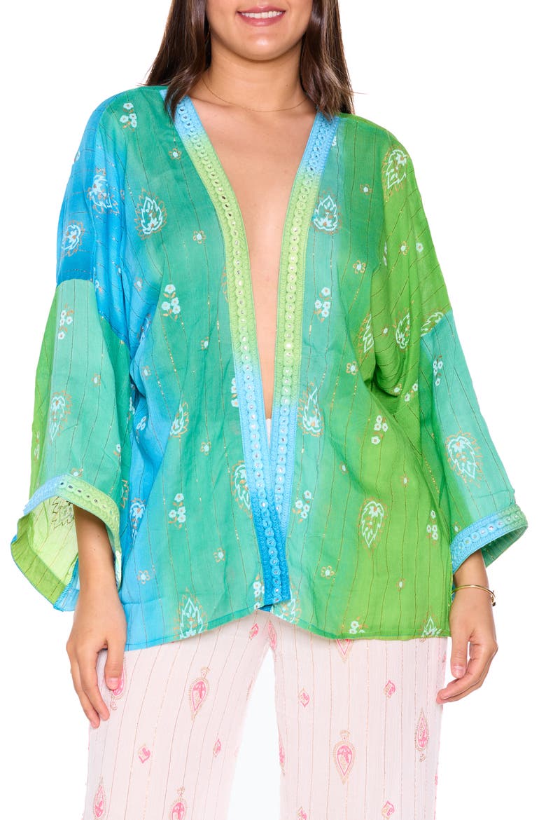 Cotton Short Cover-Up, Main, color, BLUE