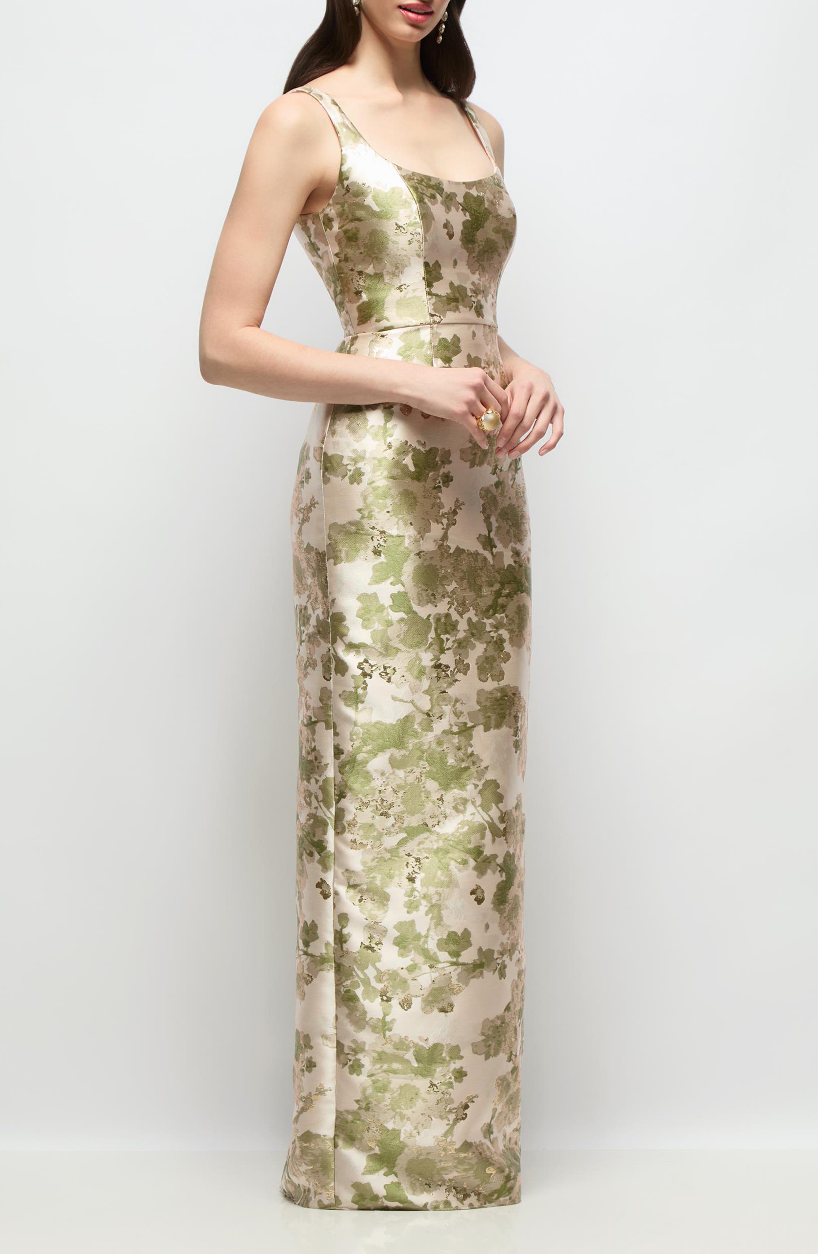 Julian Abstract Floral Jacquard Gown (Women) | Nordstrom