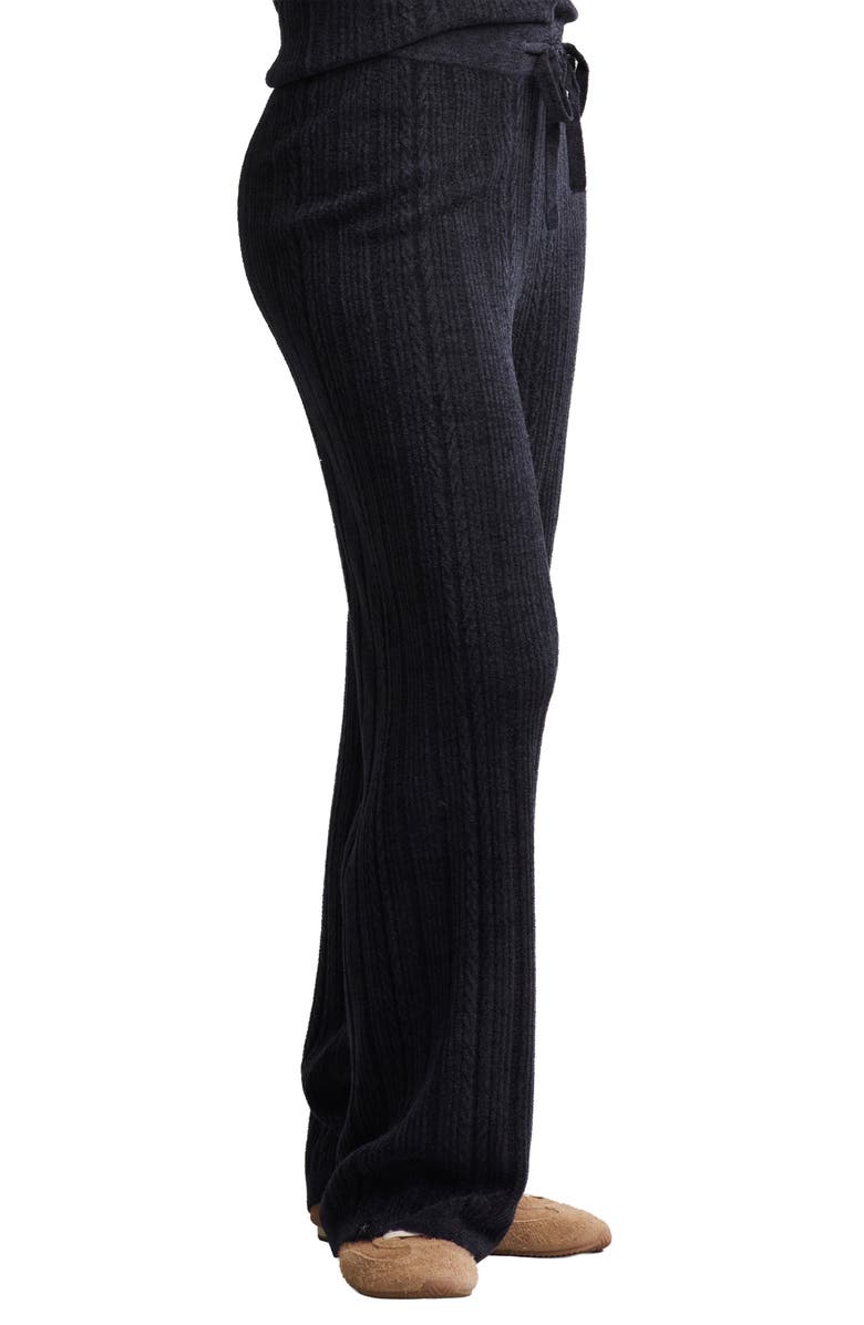 Barefoot Dreams<sup>®</sup> CozyChic<sup>®</sup> Ultra Lite<sup>®</sup> Cable Knit Lounge Pants, Alternate, color, Black