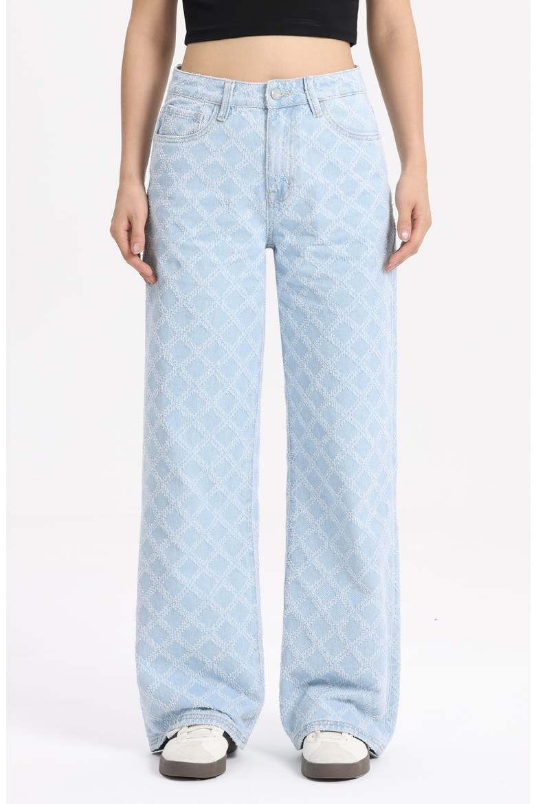 High Waist Straight Leg Jeans, Main, color, WAVELET