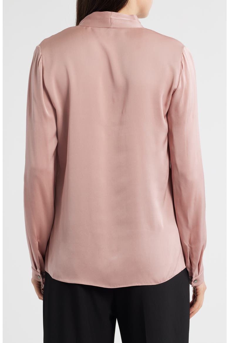 Nellie Pleated Stretch Silk Top, Alternate, color, VINTAGE ROSE