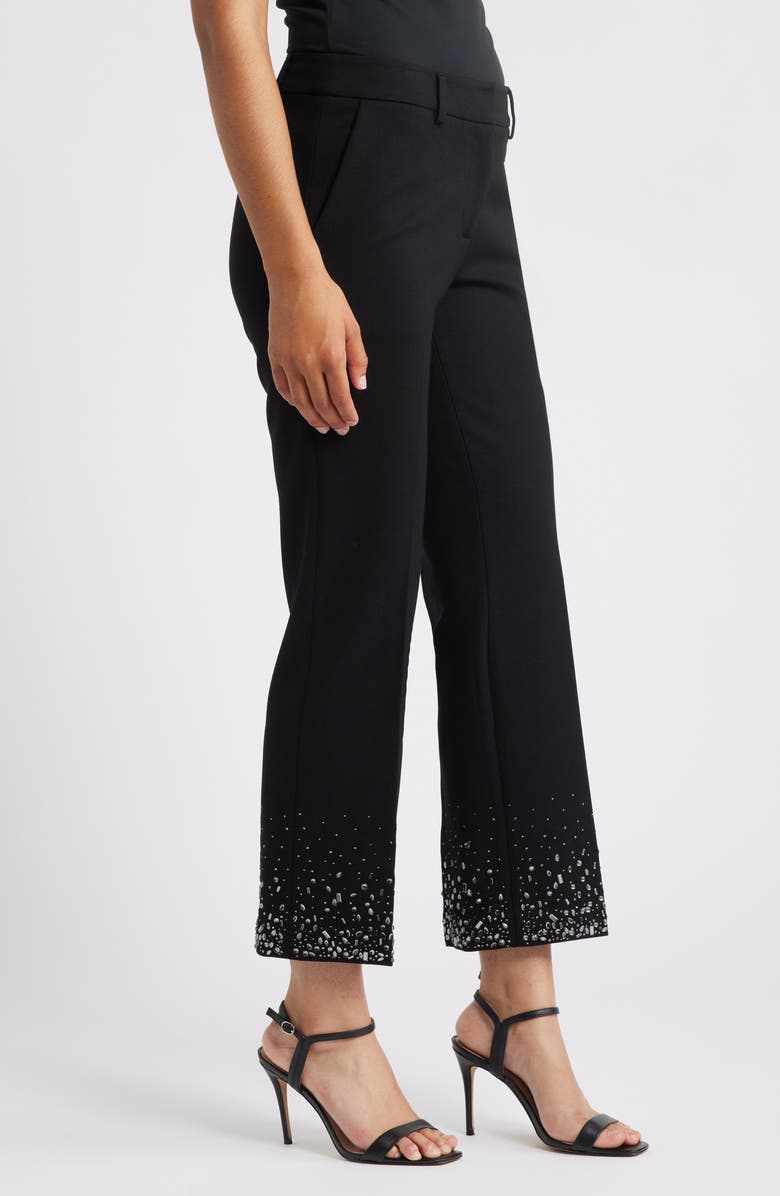 Anne Klein Crop Flare Pants, Alternate, color, Anne Black