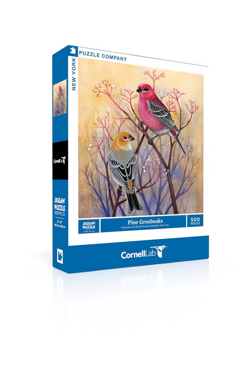 NEW YORK PUZZLE COMPANY Pine Grosbeaks 500 Piece Puzzle, Alternate, color, NO COLOR
