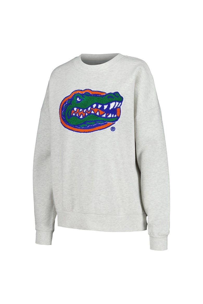 Women's Gameday Couture Ash Florida Gators Team Effort Pullover Sweatshirt & Shorts Sleep Set, Alternate, color, Ash