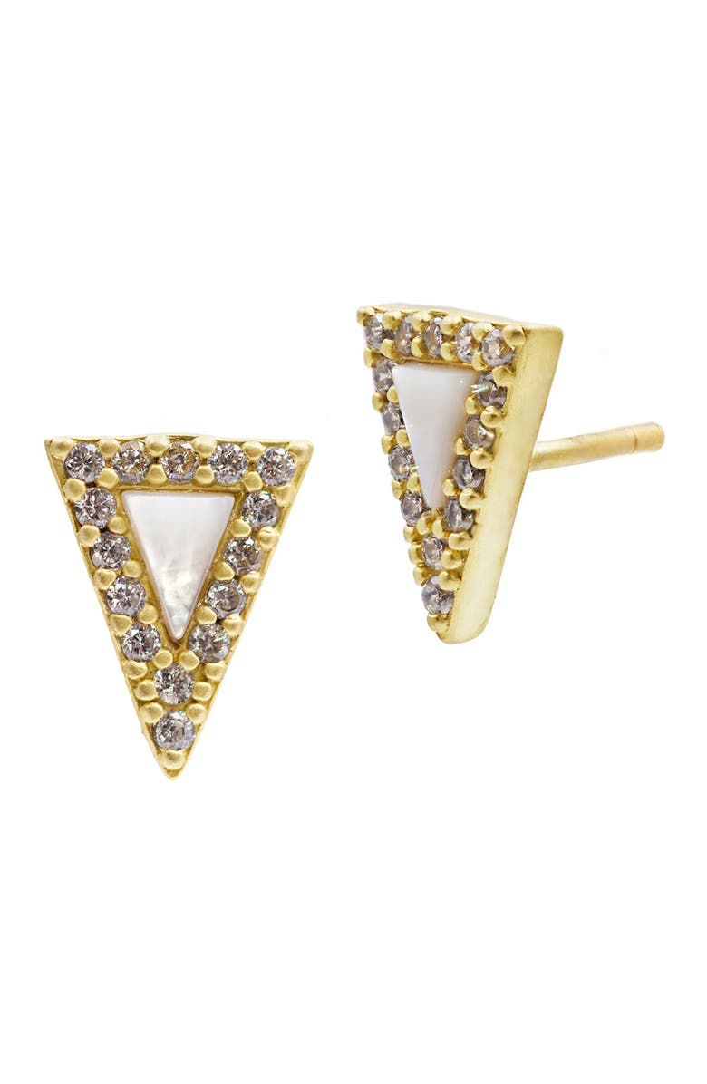 FREIDA ROTHMAN 'Metropolitan' Triangle Stud Earrings, Main, color, 