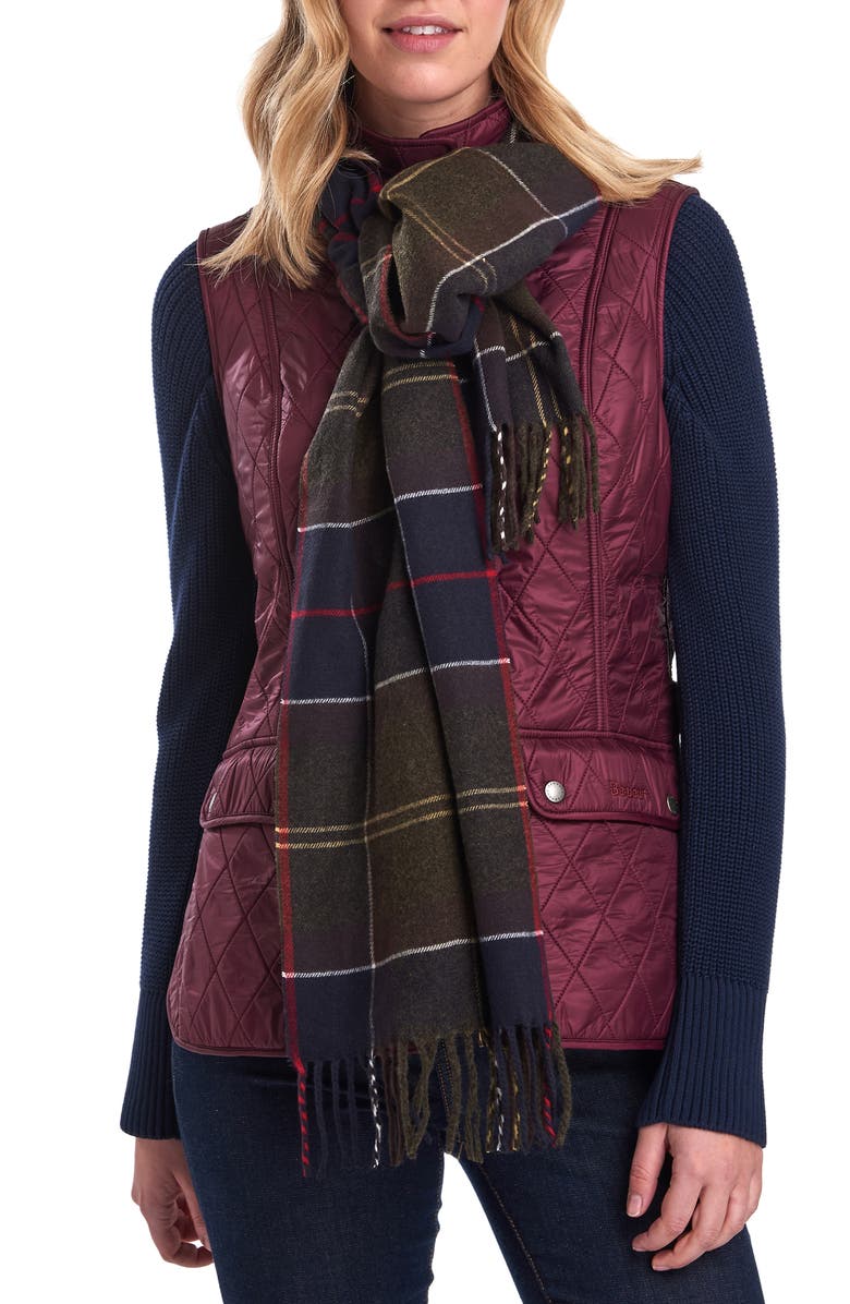 Barbour Galingale Tartan Scarf, Alternate, color, Classic