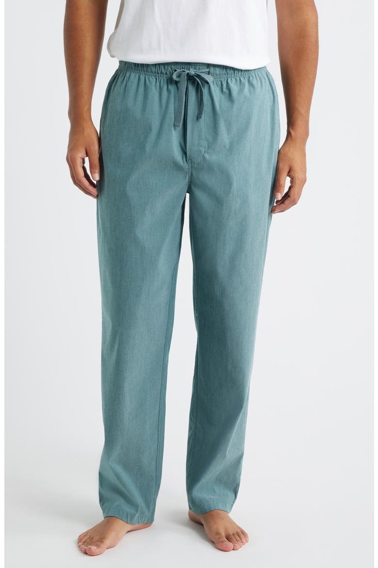 Woven Pajama Pants, Main, color, GREEN GARNET CHAMBRAY
