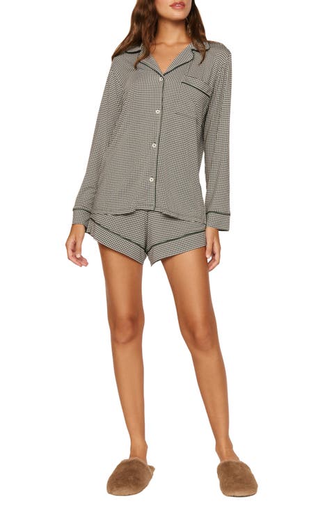 Gisele Printed Long Sleeve Pajamas & Shorts Set