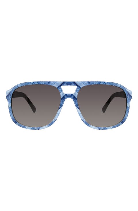 59mm Aviator Gradient Sunglasses