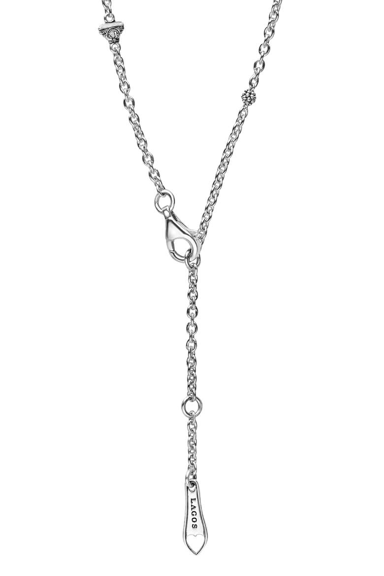 Caviar Bubbly Necklace, Alternate, color, SILVER
