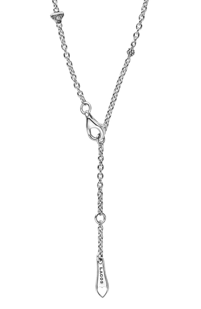 LAGOS Caviar Bubbly Necklace, Alternate, color, Silver
