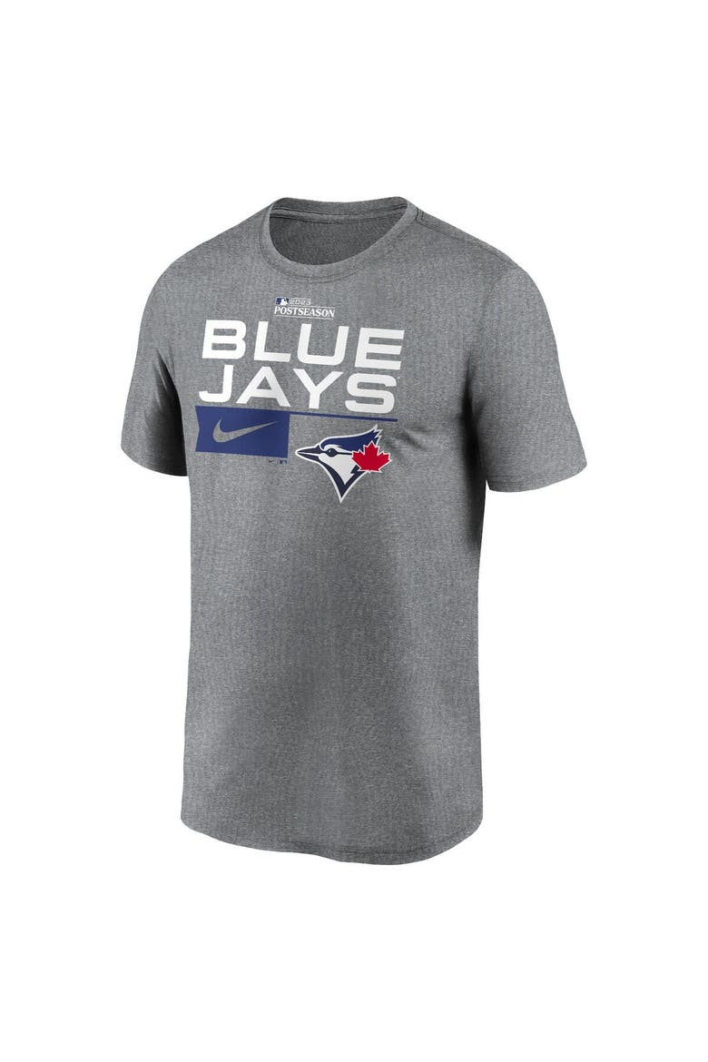 Men's Nike  Heather Charcoal Toronto Blue Jays 2023 Postseason Legend Performance T-Shirt, Alternate, color, Heather Charcoal