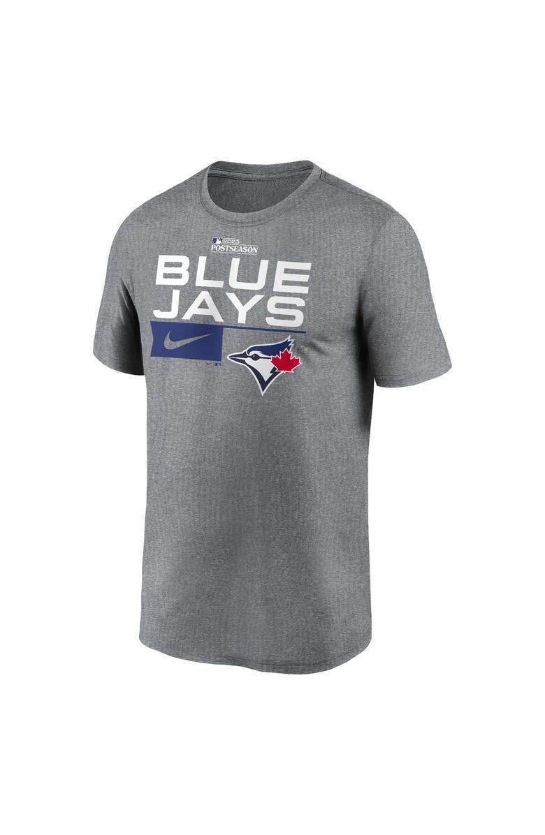Nike Men's Nike Heather Charcoal Toronto Blue Jays 2023 Postseason Legend Performance T-Shirt, Alternate, color,
