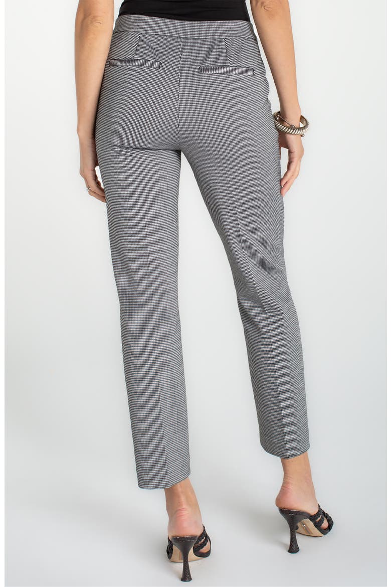 Kayla Check Pull On Pants, Alternate, color, BLACK/ WHITE MINI CHECK
