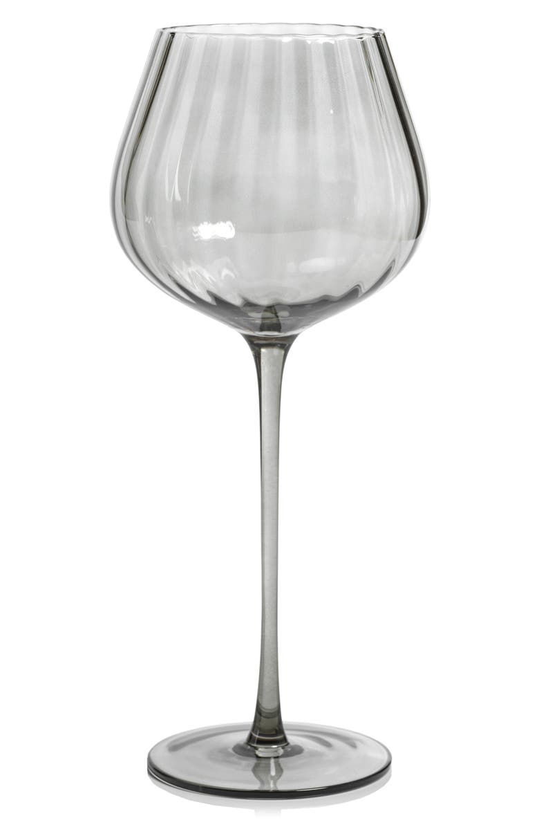 Zodax Malden Optic Set of 4 Red Wine Glasses, Main, color, Gray