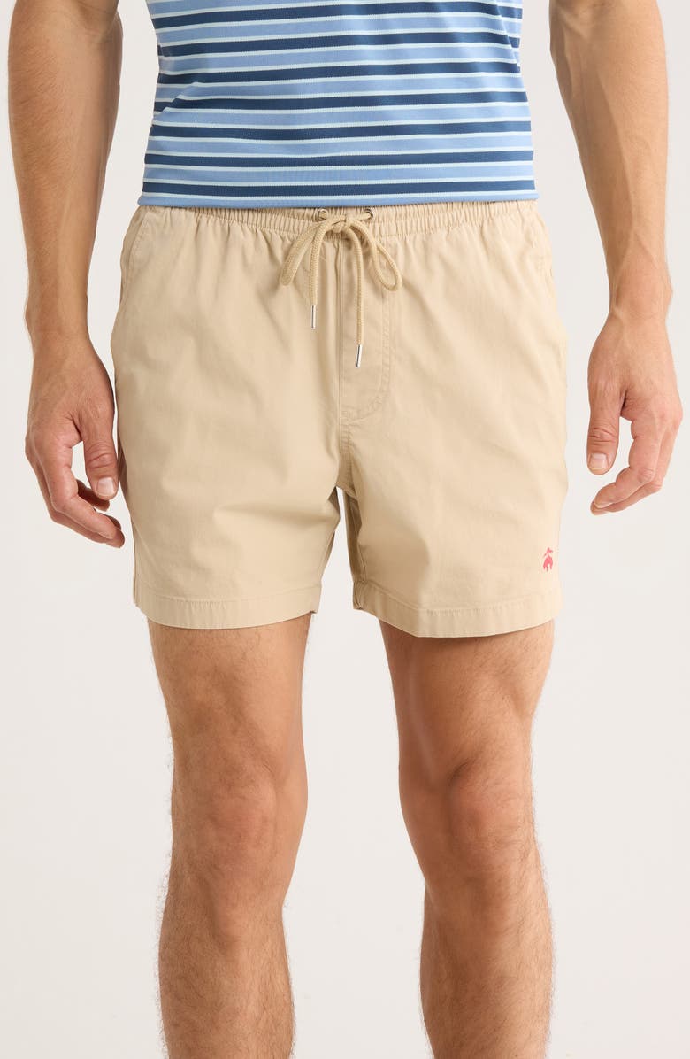 Brooks Brothers Stretch Cotton Shorts, Main, color, Safari