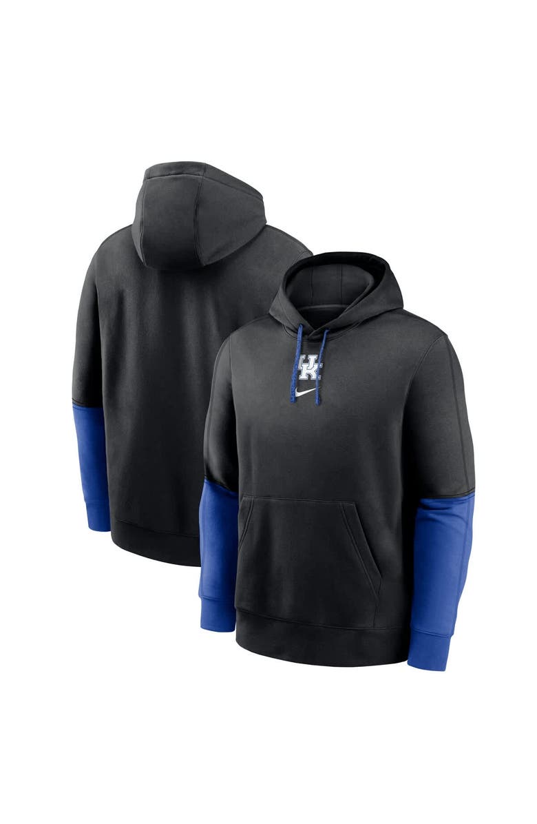 Nike Men's Nike Anthracite/Royal Kentucky Wildcats 2024 Sideline Club Pullover Hoodie, Main, color, 