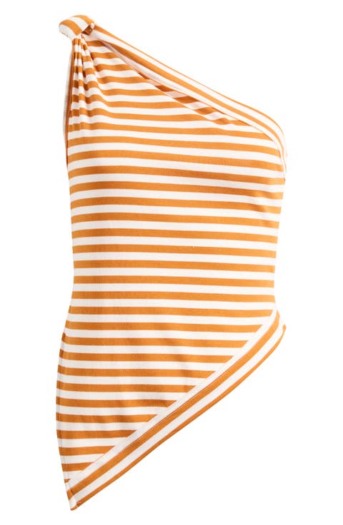 Knot My Vibe One-Shoulder Asymmetric Top