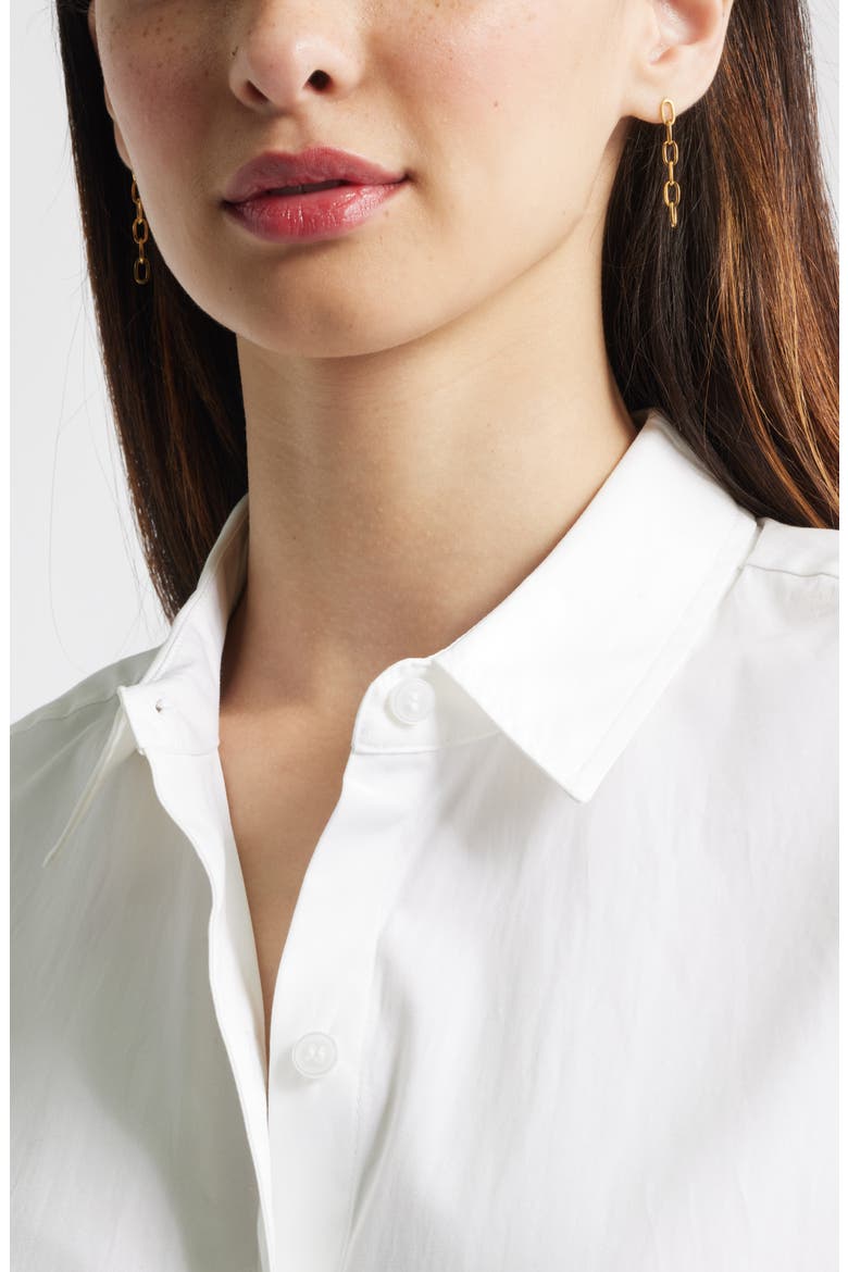 Paper Clip Chain Waterproof Drop Earrings, Alternate, color, GOLD