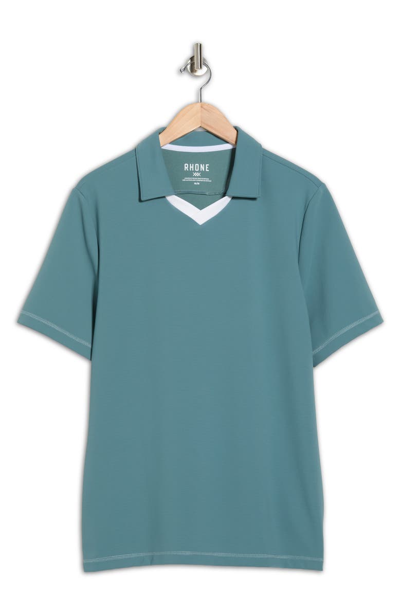 Rhone Links Golf Polo, Alternate, color, Tidal Green