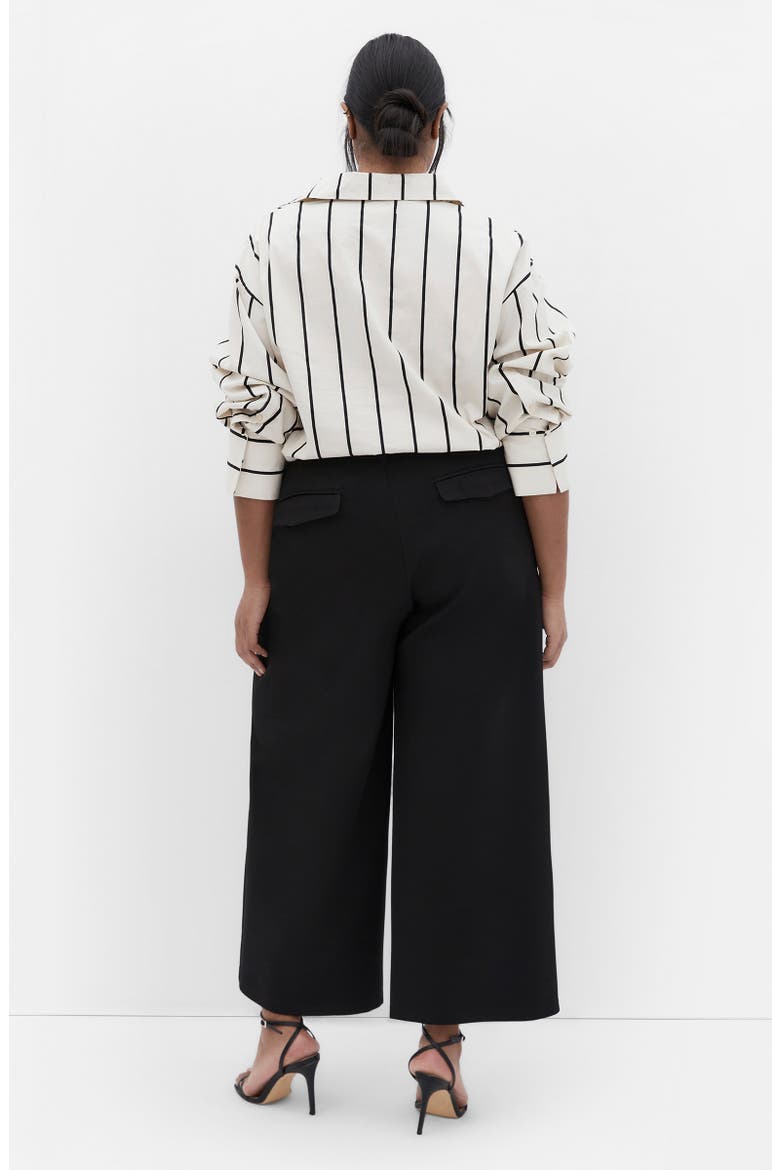 Peyton Wide Leg Ponte Pants, Alternate, color, BLACK