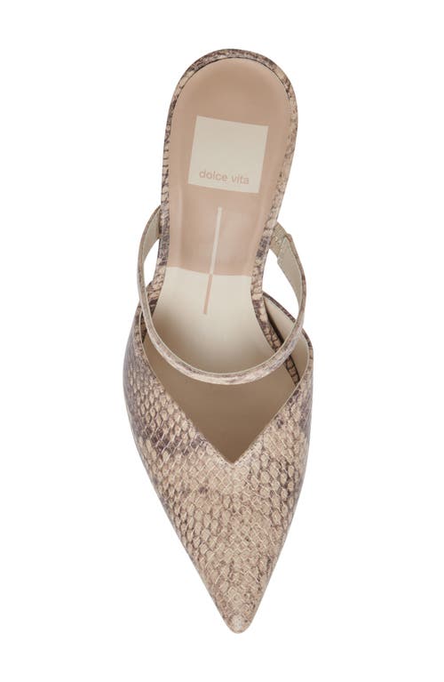 Dolce Vita Kanika Pointed Toe Pump In Sand Embossed Leather