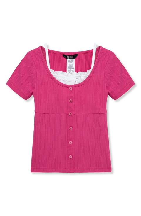 Kids' Layered Rib Knit Top (Big Kid)