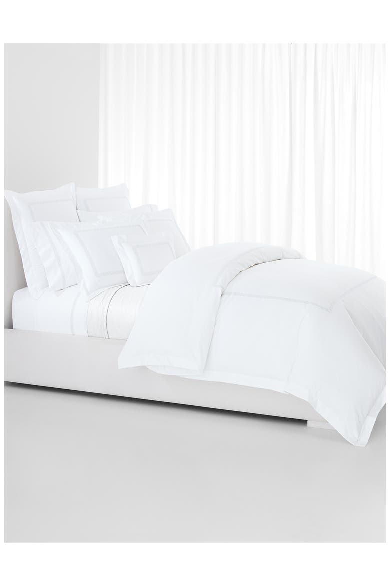 Spencer Cable Embroidered 4-Piece Sheet Set, Alternate, color, WHITE