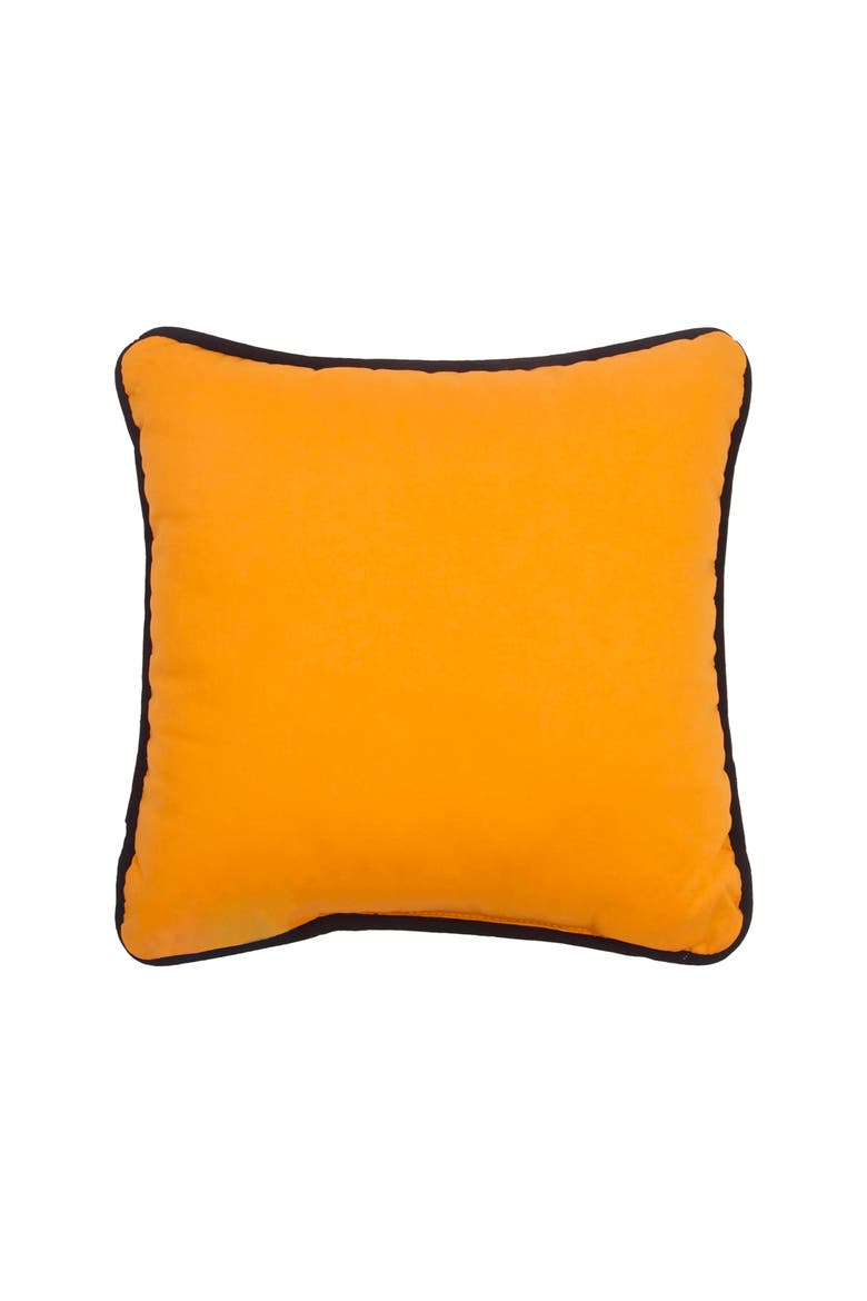 Halloween Ghost "I'm Too Old For This Sheet" Petite Accent Pillow 10" x 10", Alternate, color, Orange