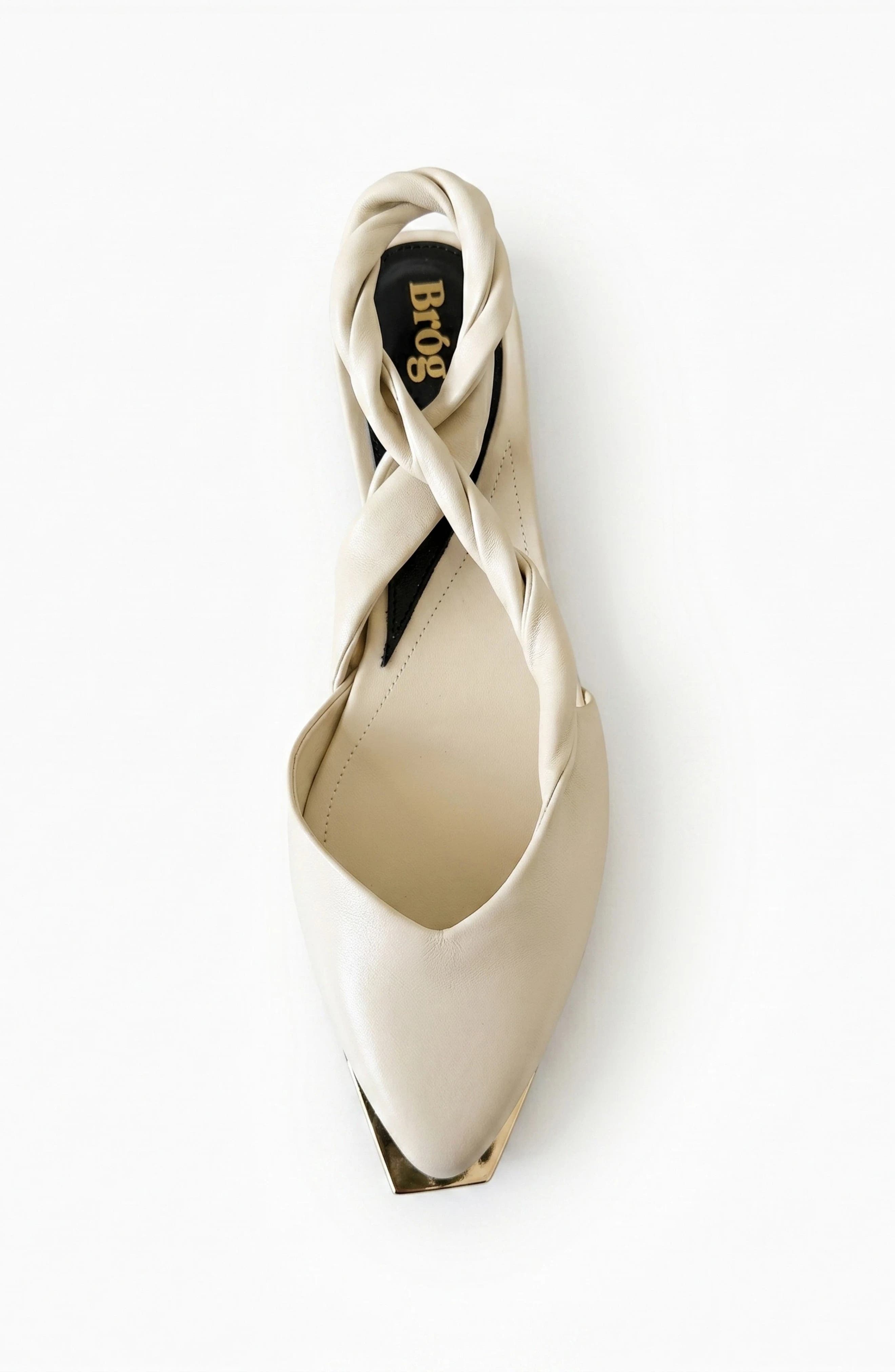 Bróg Sinead Pointed Slingback Mule Latte Cream, Alternate, color, Latte Cream