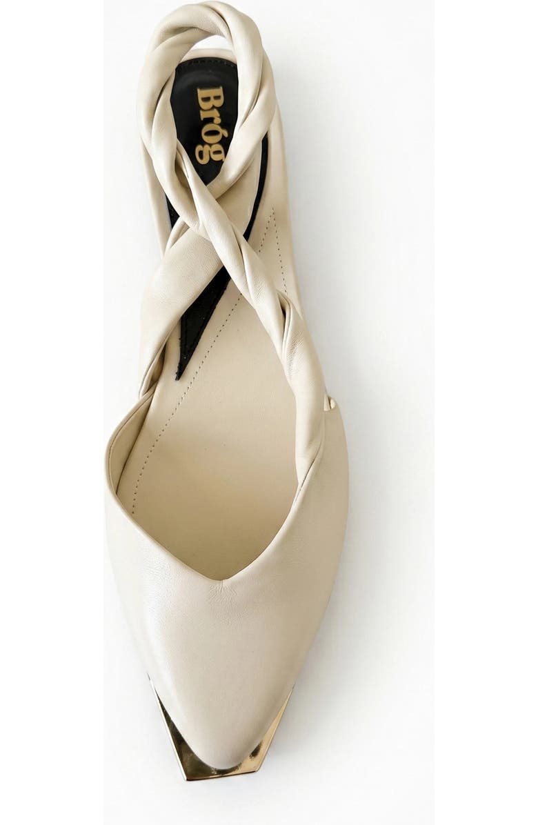 Bróg Sinead Pointed Slingback Mule Latte Cream, Alternate, color, Latte Cream