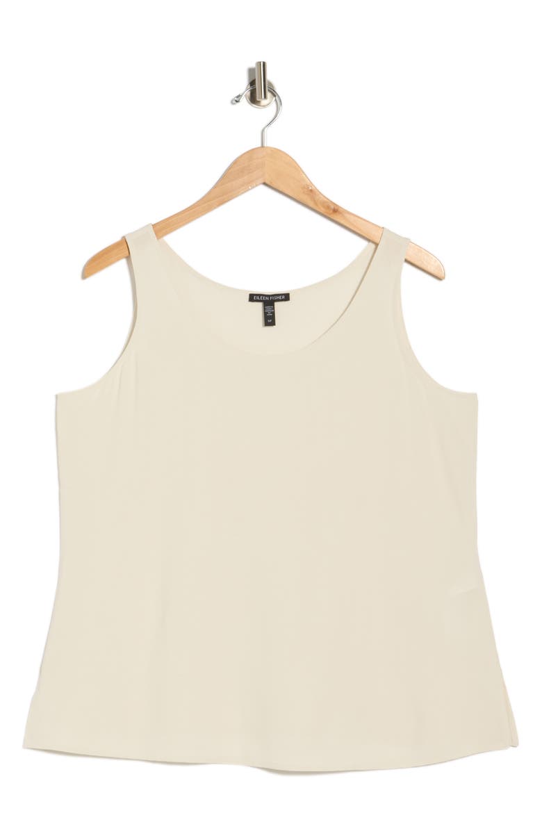 Eileen Fisher Silk Tank, Main, color, Bone