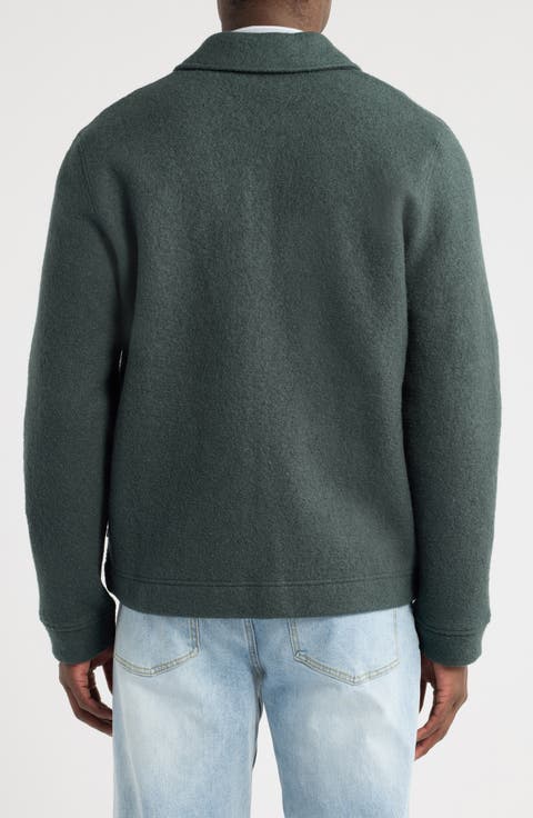 Hannes Wool Blend Zip Shirt Jacket