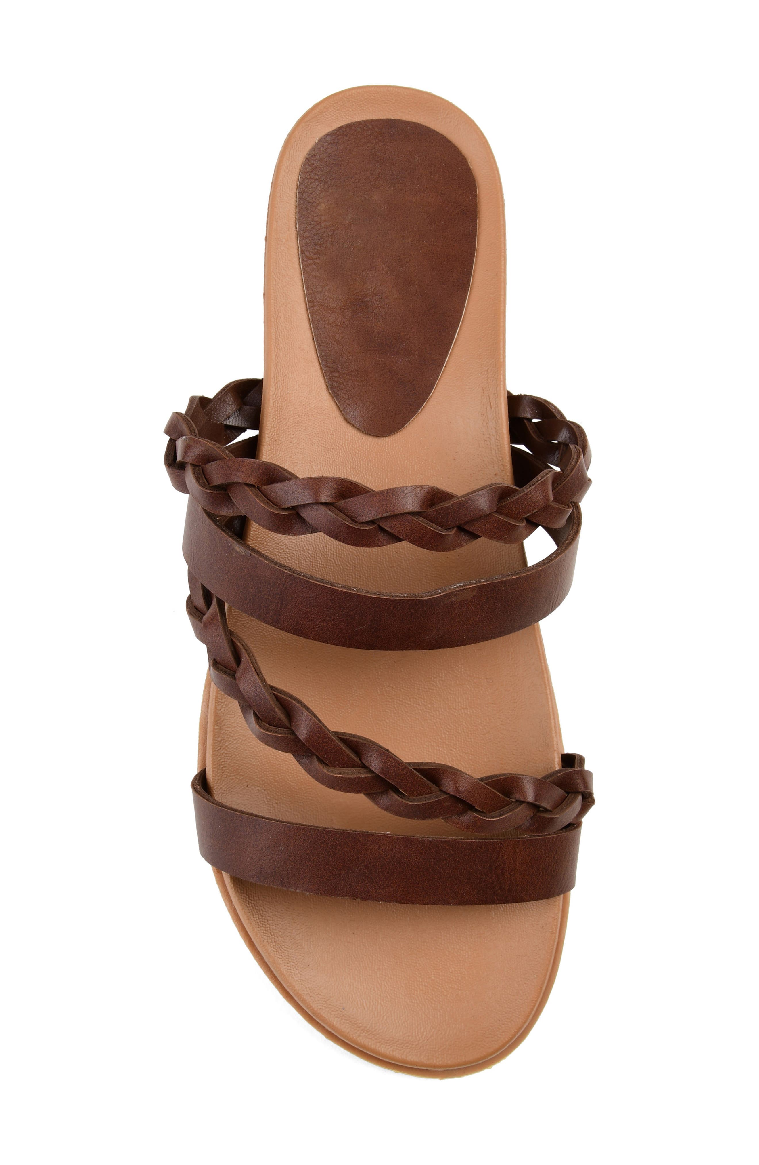 Colette Slide Sandal, Alternate, color, BROWN