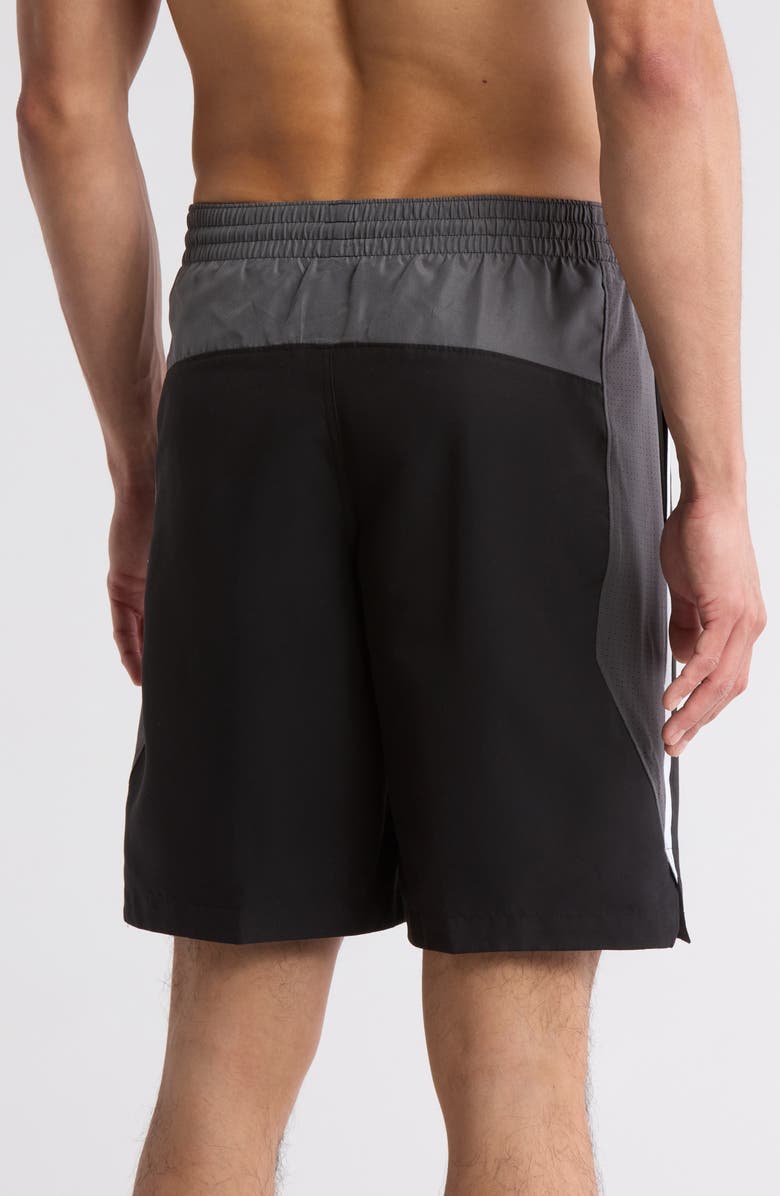 Nike Stripe 8" Volley Swim Trunks, Alternate, color, Black