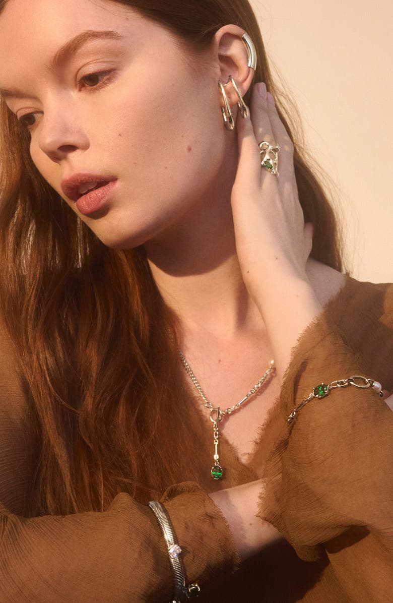 Lady Grey Aria Bracelet, Alternate, color, Silver/ Green