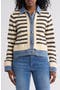 Stripe Mixed Media Jacket
