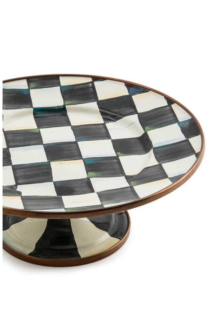 Courtly Check Mini Pedestal Platter, Alternate, color, COURTLY