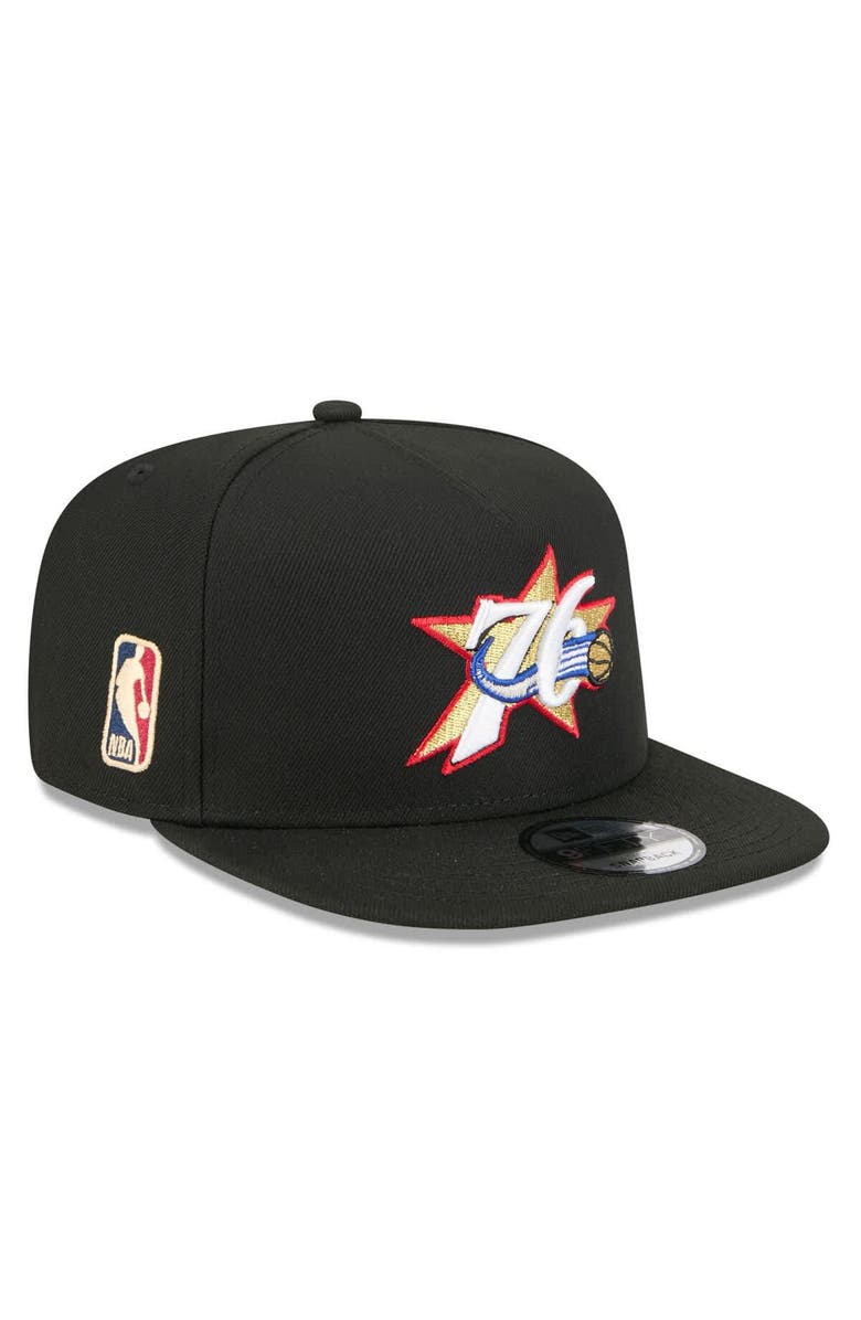 New Era Men's New Era Black Philadelphia 76ers 2025/26 Classic Edition Jersey Hook A-Frame 9FIFTY Snapback Hat, Alternate, color, 