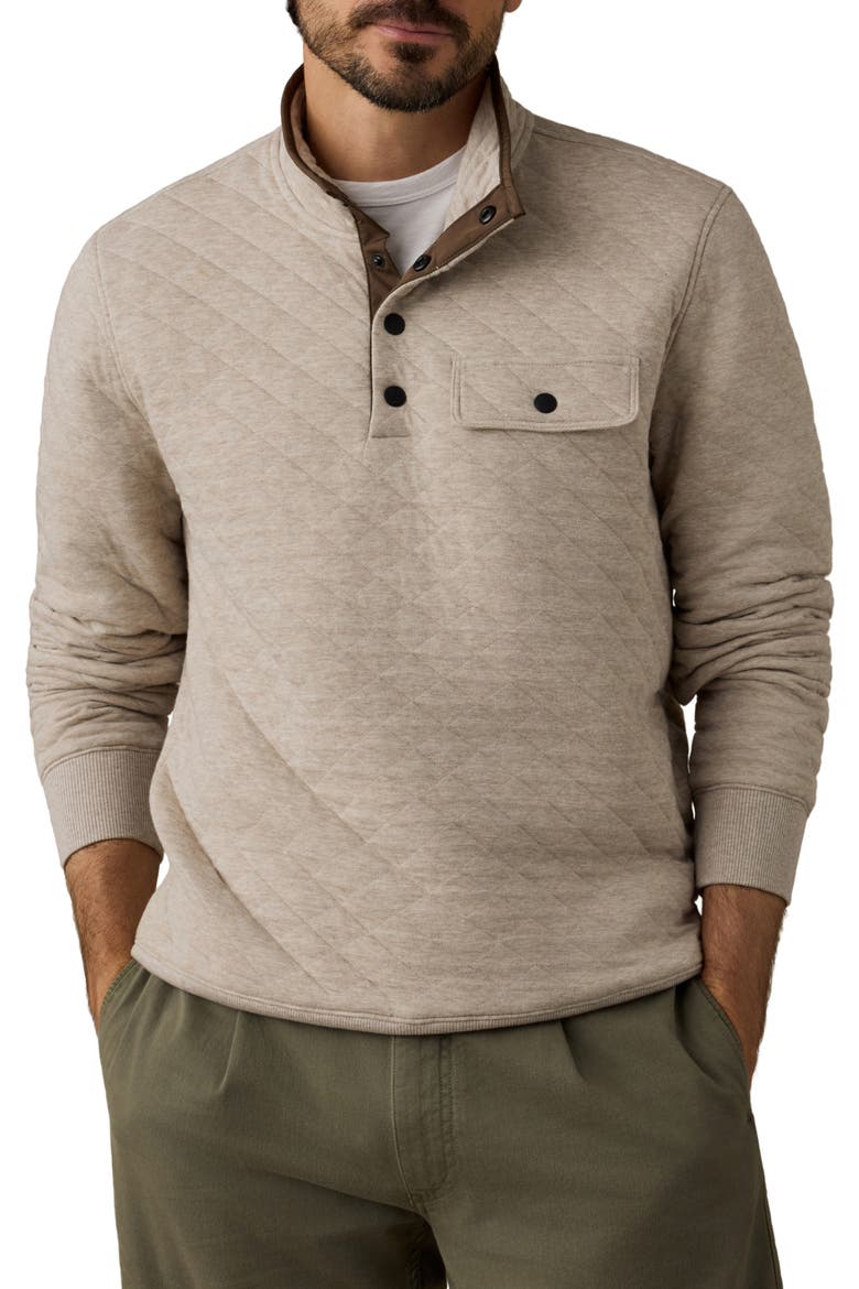 Brand Epic Quilted Fleece Pullover, Main, color, OATMEAL MELANGE