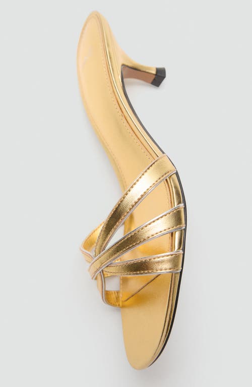 Mango Strappy Sandal In Gold