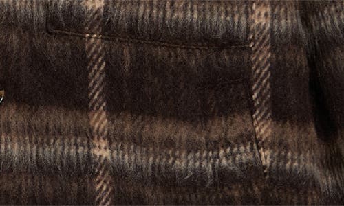 Bp. Brushed Plaid Flannel Shirt Jacket In Brown