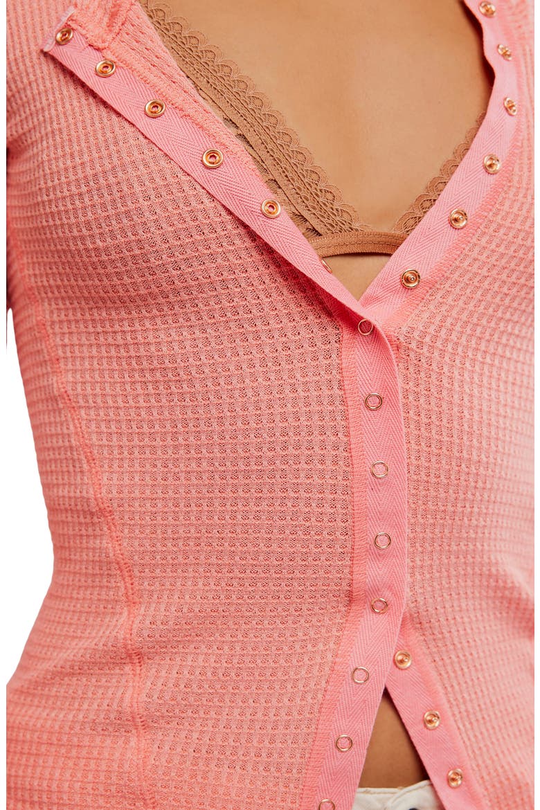 Intimately FP Going Places Cardi, Alternate, color, CORAL CRIMSON
